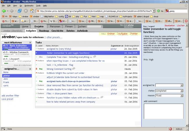 Mock-Up for a future Ajax-Driven interface